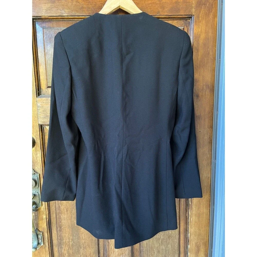 Casual Corner Jacket Victorian Inspired Button Front | Black | Women's 8P Petite
